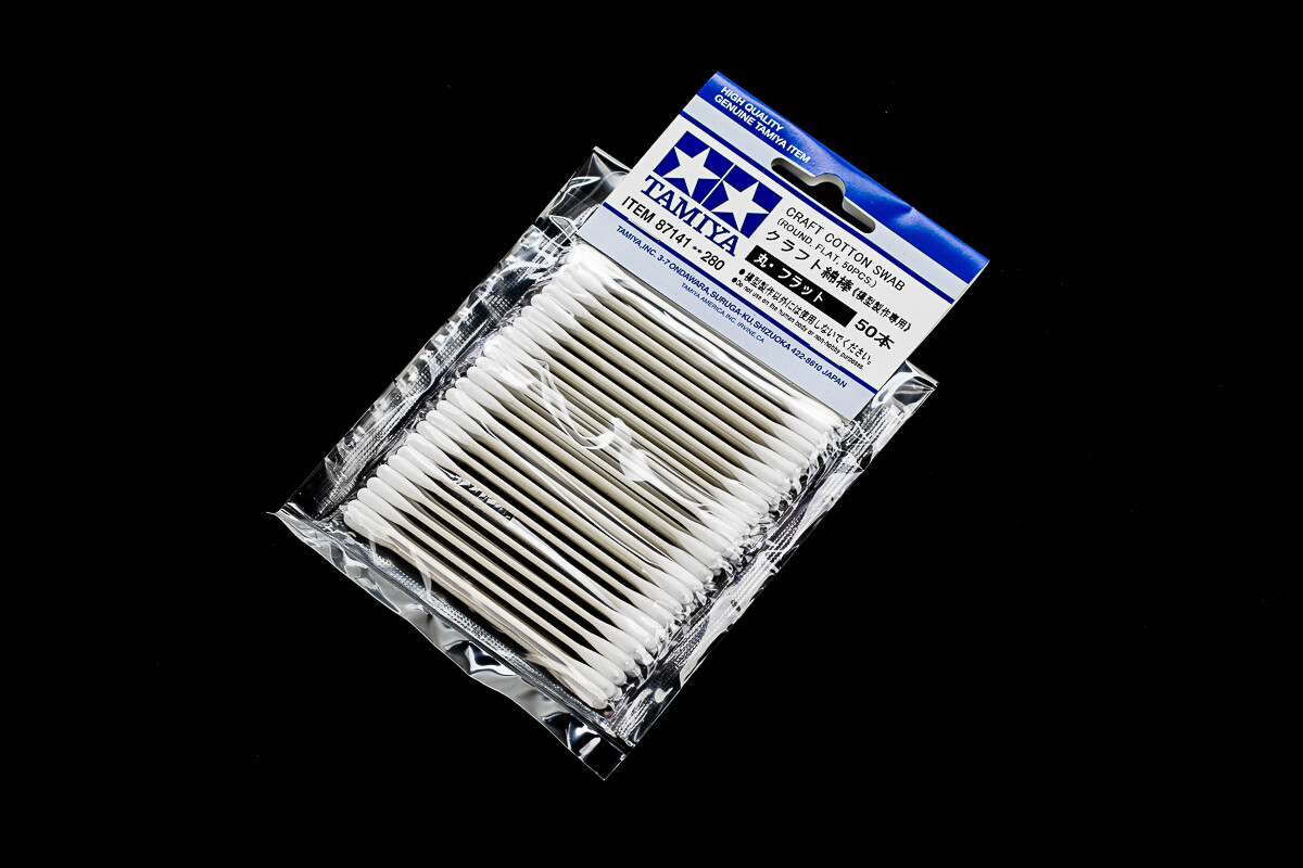 Tamiya - Craft Cotton Swab - Round - Flat - 50 Stk - 87141