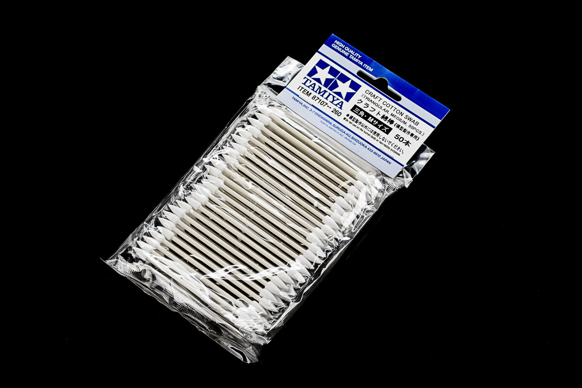 Tamiya - Craft Cotton Swab - Triangular - Medium - 50 Stk - 87107