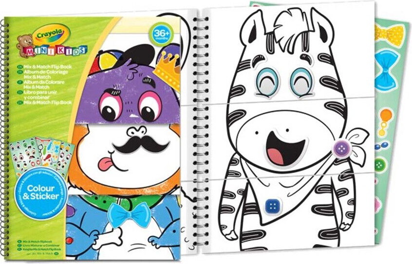 Crayola - Mini Kids Føl Mix & Match Flipbog - Bog