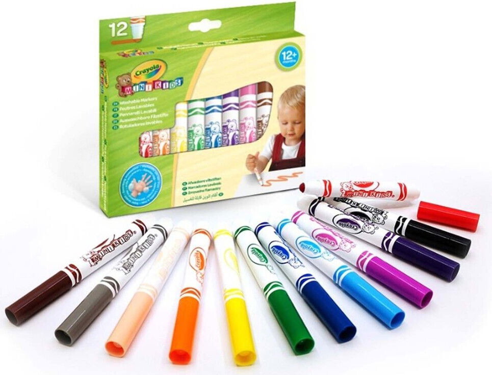 Crayola - Mini Kids Vaskbare Tuscher 12 Stk