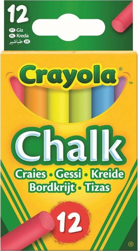 Crayola - Vaskbare Kridt Farvede 12 Stk