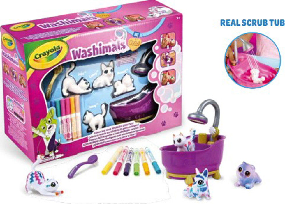 Crayola - Washimals Kæledyr Badekar Legesæt