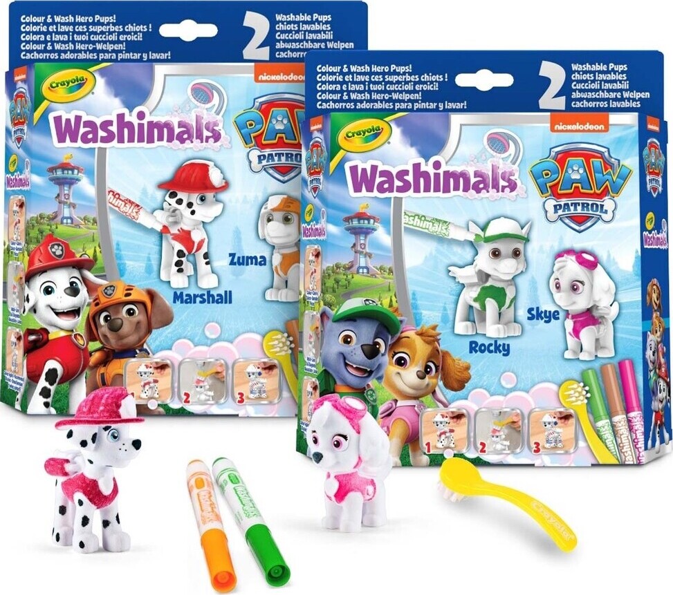 Crayola - Washimals Paw Patrol 2 Hvalpe Assorterede