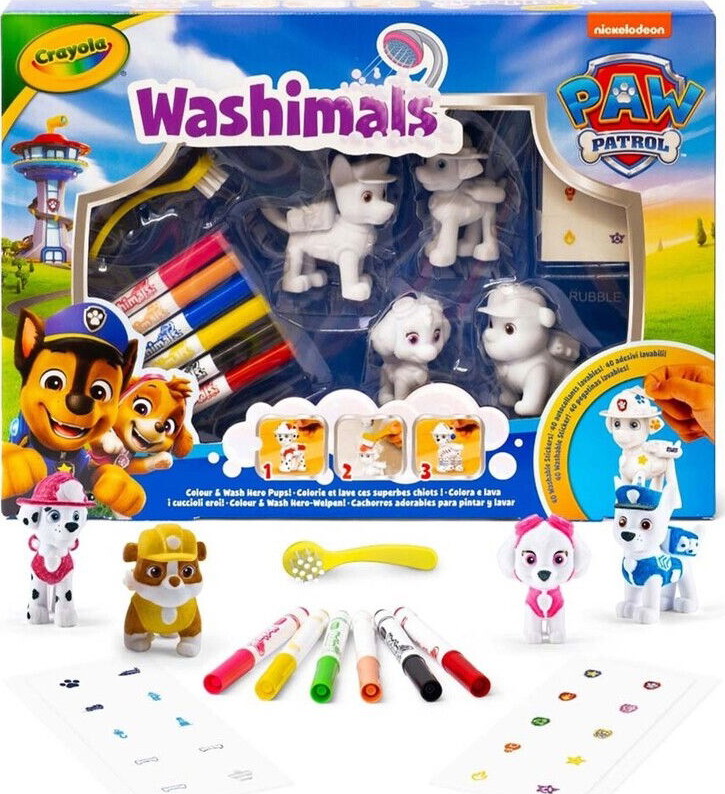 Crayola - Washimals Paw Patrol Med 4 Hvalpe