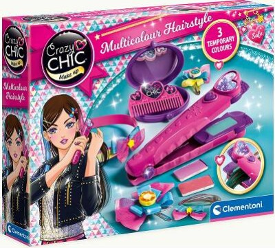 Crazy Chic - Hårkridt Glattejern - Multicolour Hairstyle - Clementoni