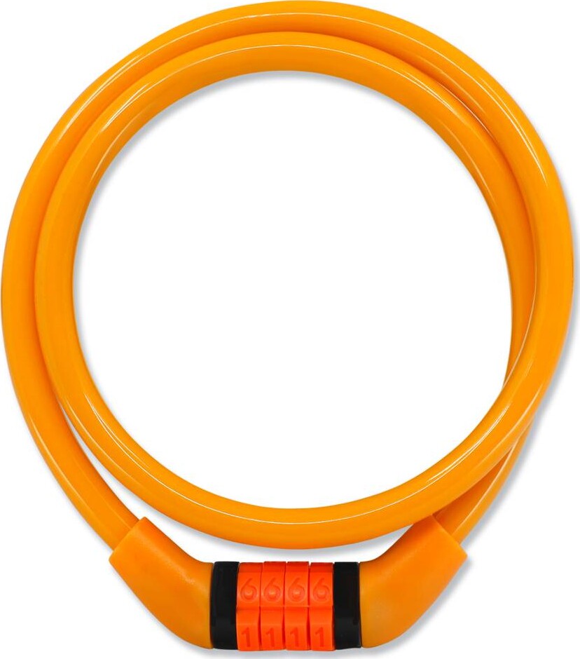 Se Orange cykellås fra Crazy Safety. Lille, kompakt og stærk hos Gucca.dk