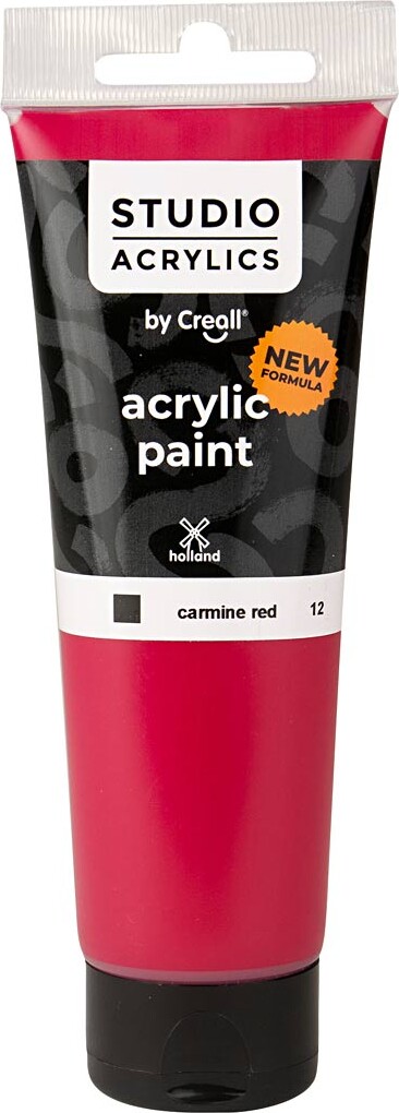 Creall Studio Acrylics - Akrylmaling - Dækkende - Carmine Rød - 120 Ml