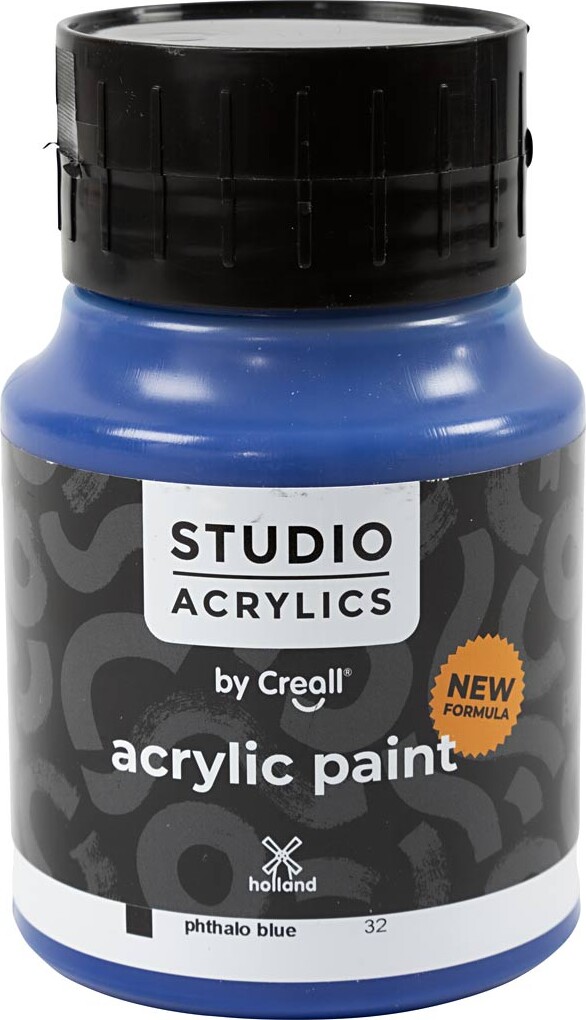 Creall Studio Acrylics - Akrylmaling - Dækkende - Phtalo Blå - 500 Ml