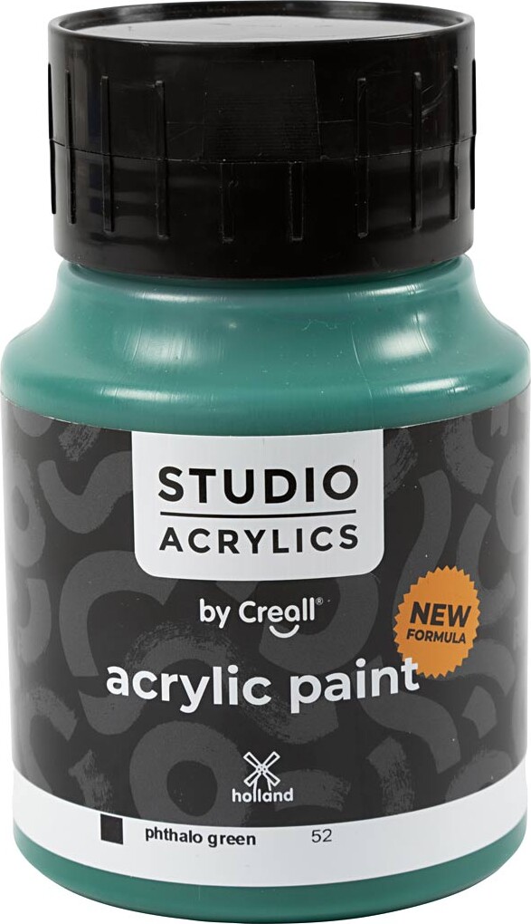 Creall Studio Acrylics - Akrylmaling - Dækkende - Phtalo Grøn - 500 Ml