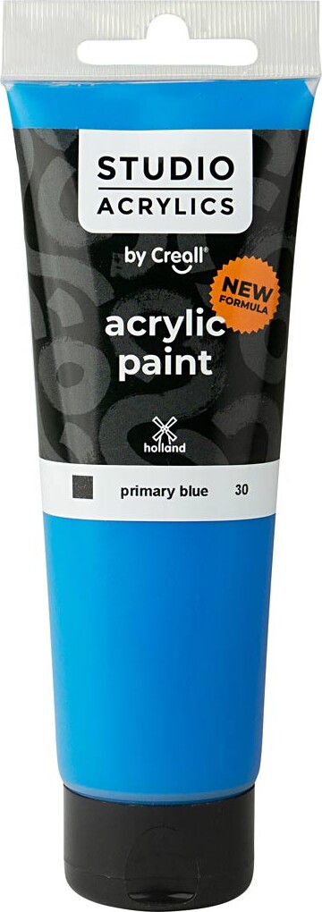 Creall Studio Acrylics - Akrylmaling - Dækkende - Primær Blå - 120 Ml