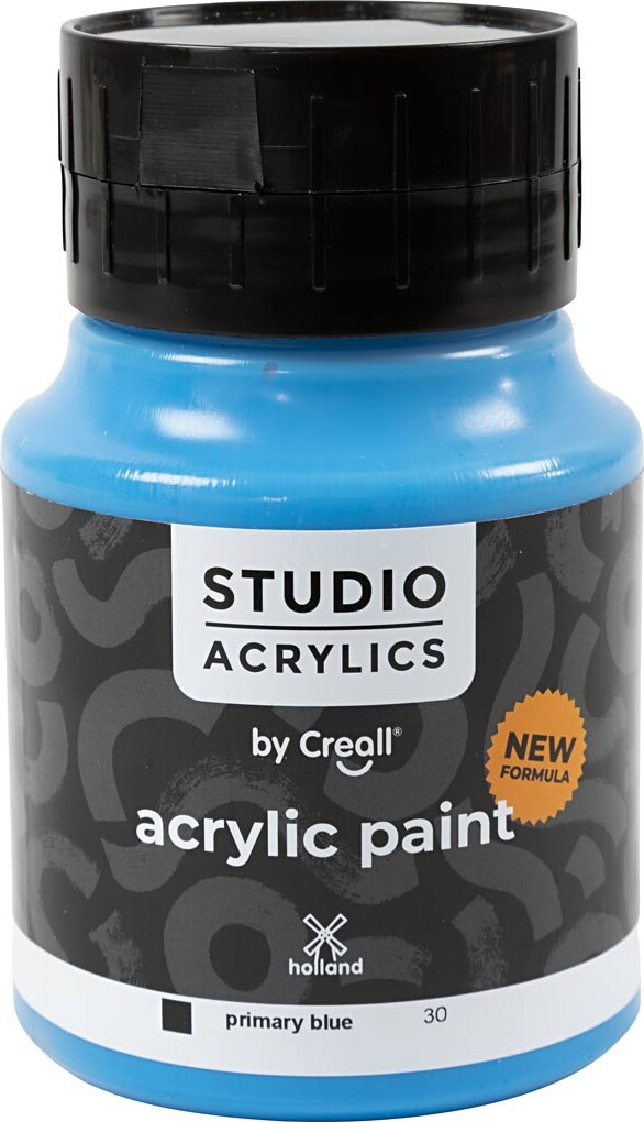 Creall Studio Acrylics - Akrylmaling - Dækkende - Primary Blå - 500 Ml