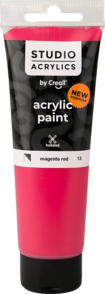 Creall Studio Acrylics - Akrylmaling - Halvdækkende - Magenta Rød - 120 Ml