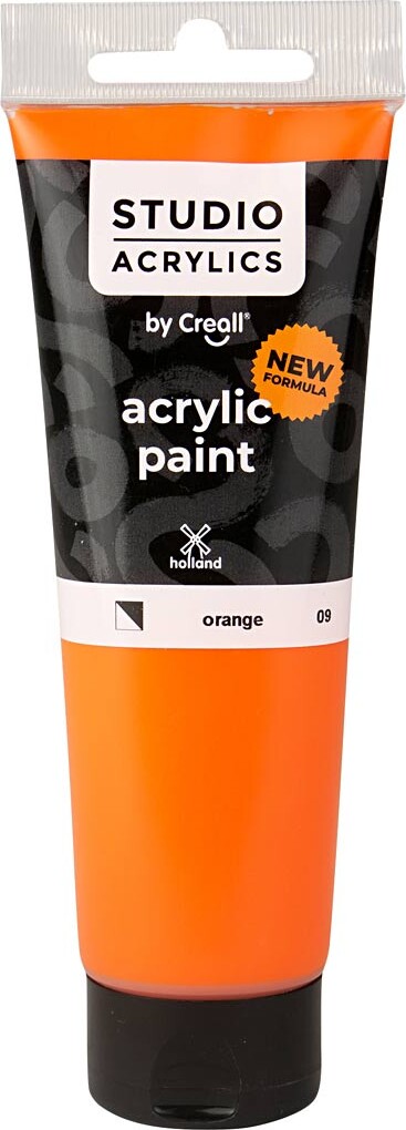 Creall Studio Acrylics - Akrylmaling - Halvdækkende - Orange - 120 Ml