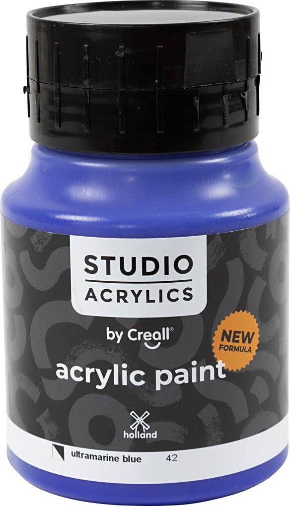 Creall Studio Acrylics - Akrylmaling - Halvdækkende - Ultramarine Blå - 500 Ml