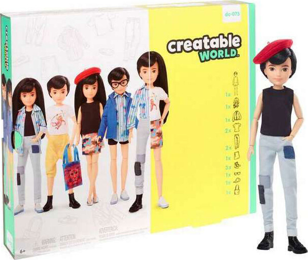 Creatable World Deluxe Sæt - Light Black Hair 073