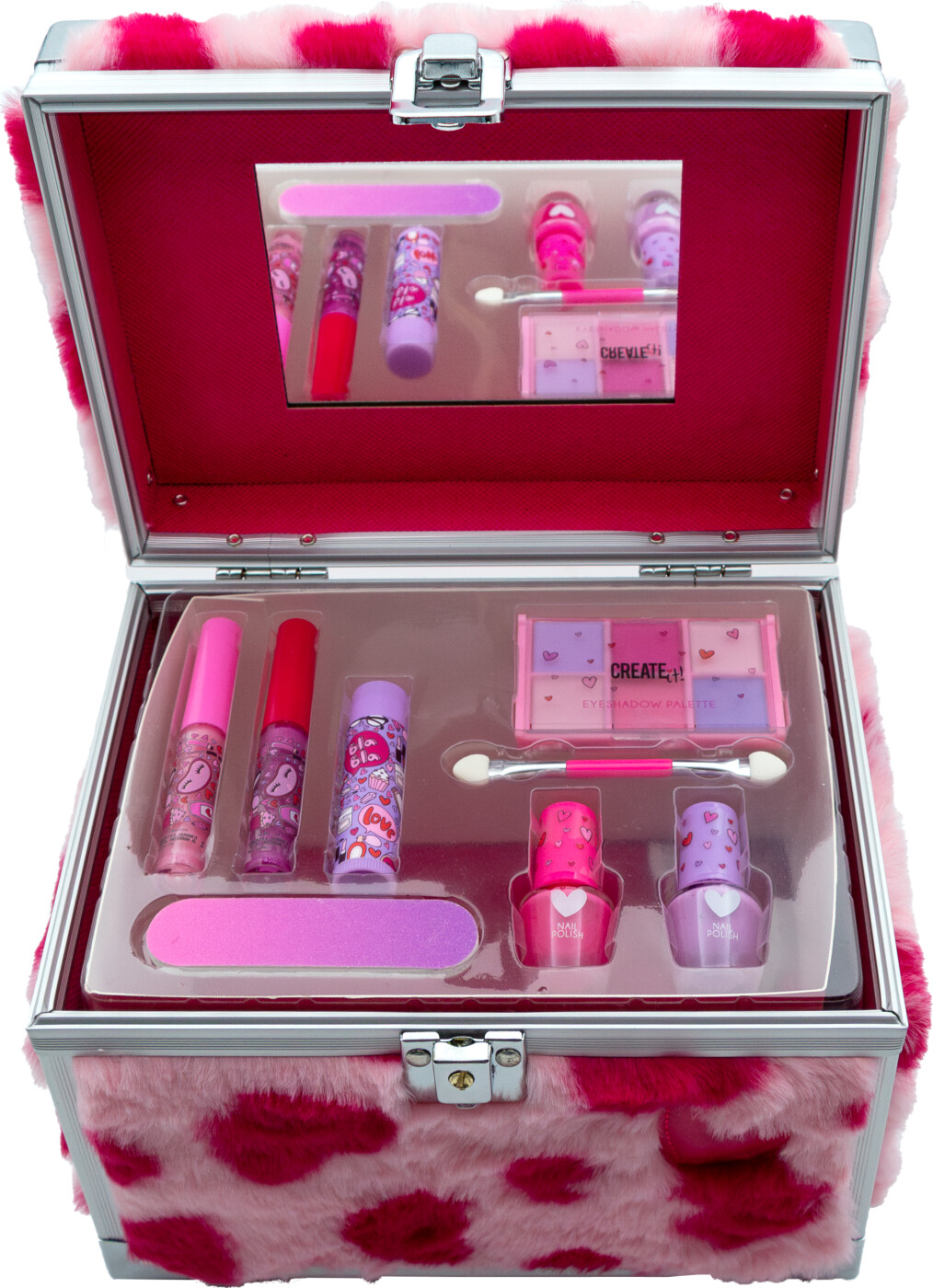 Create It! - Love Filled Makeup Case Fluffy Hearts (84600)