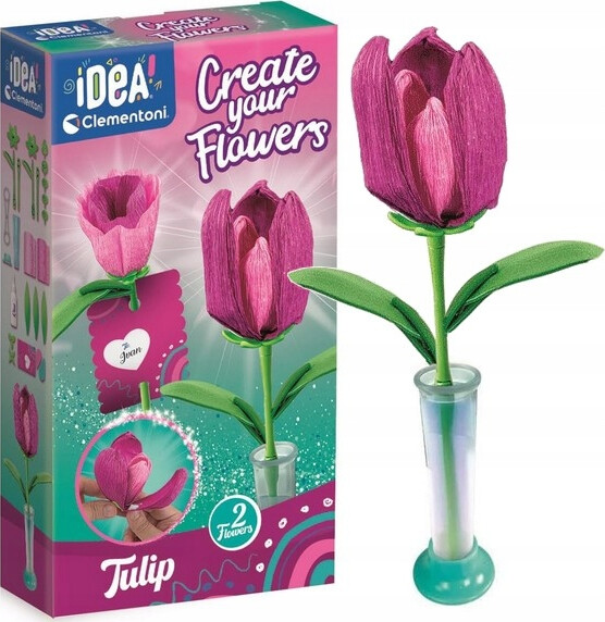 Clementoni - Idea - Create Your Flowers - Diy Blomster - Tulipan