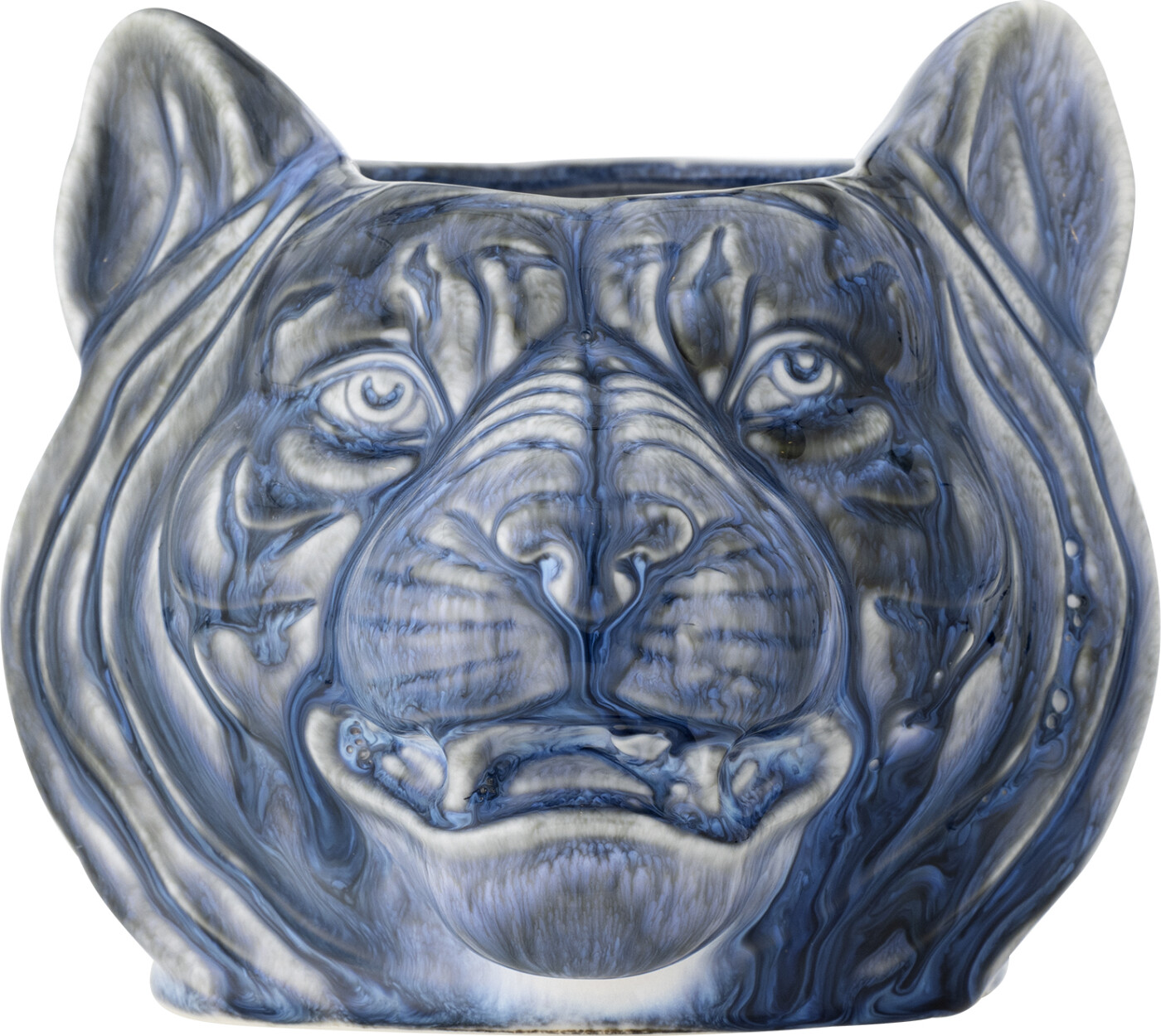 Creative Collection - Abner Urtepotteskjuler - Blå - Stentøj Keramik