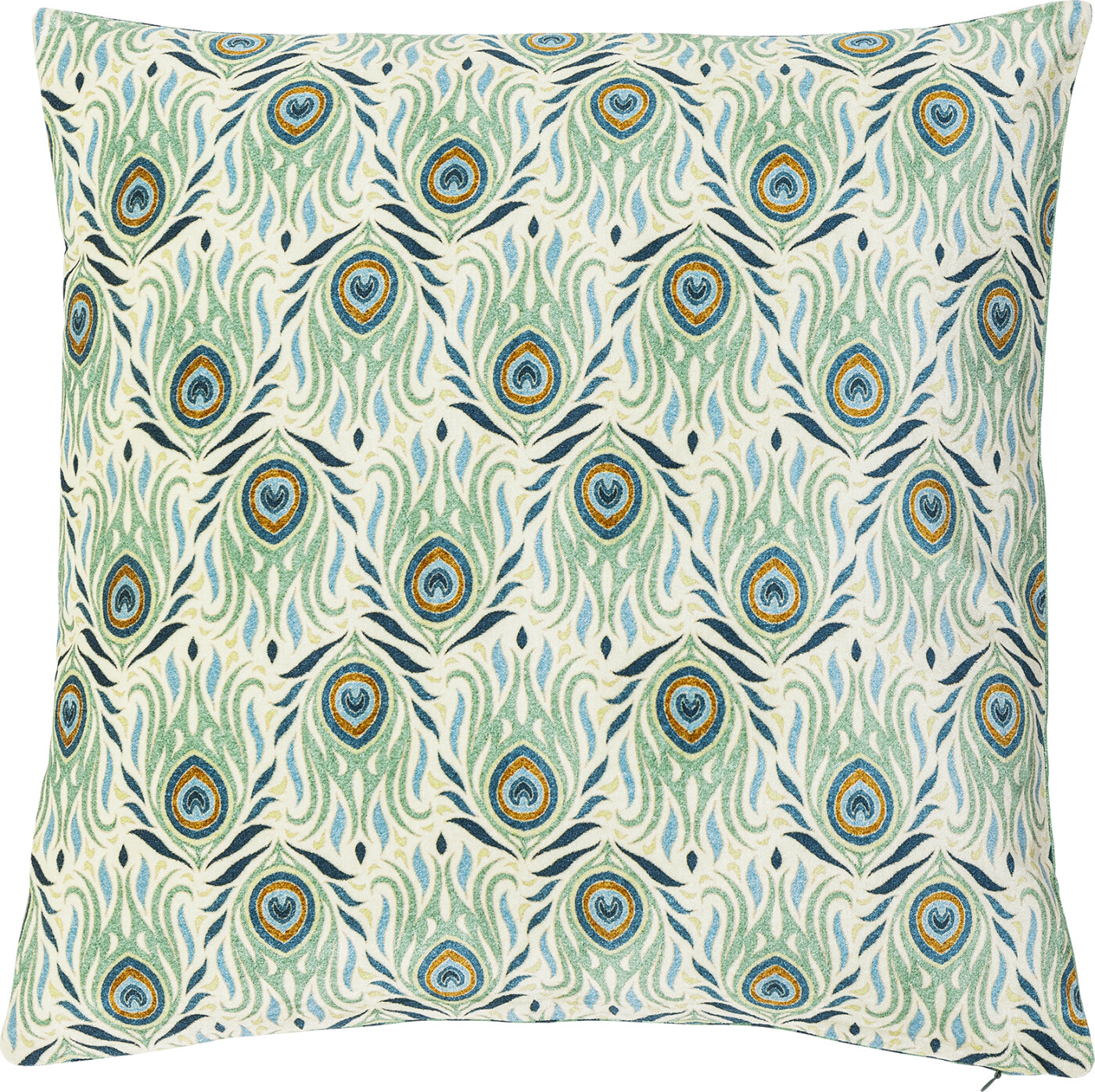 CREATIVE COLLECTION Adia pyntepude, kvadratisk - grøn viskose (L50xB50)