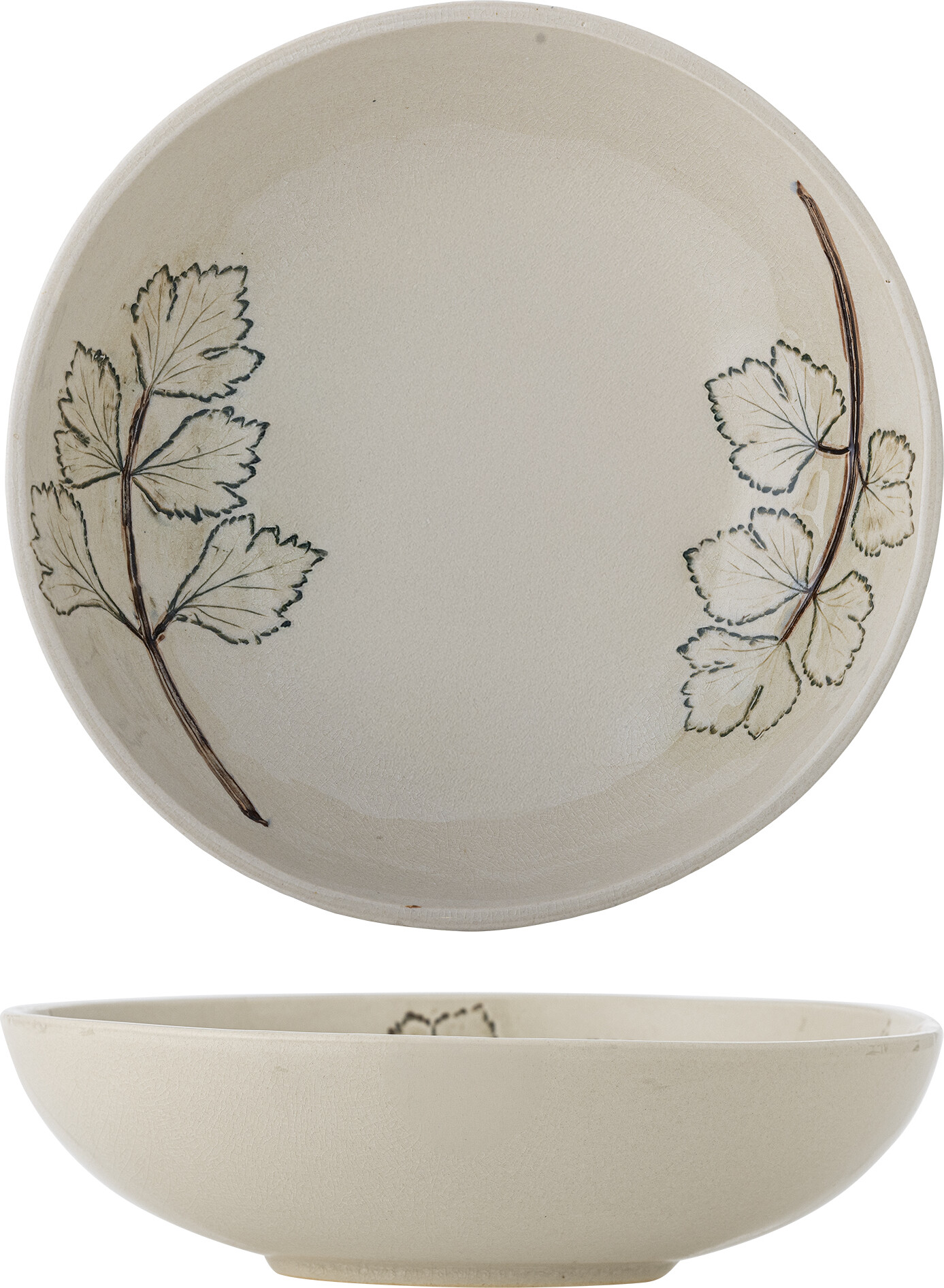 Creative Collection - Aubrin Skål - Natur - Stentøj - ø 26 Cm