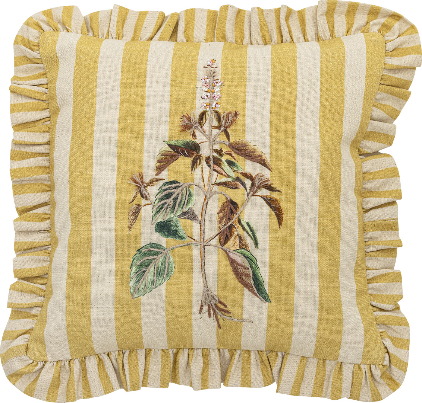 Creative Collection - Camila Pyntepude - Gul - Bomuld - 35x35 Cm