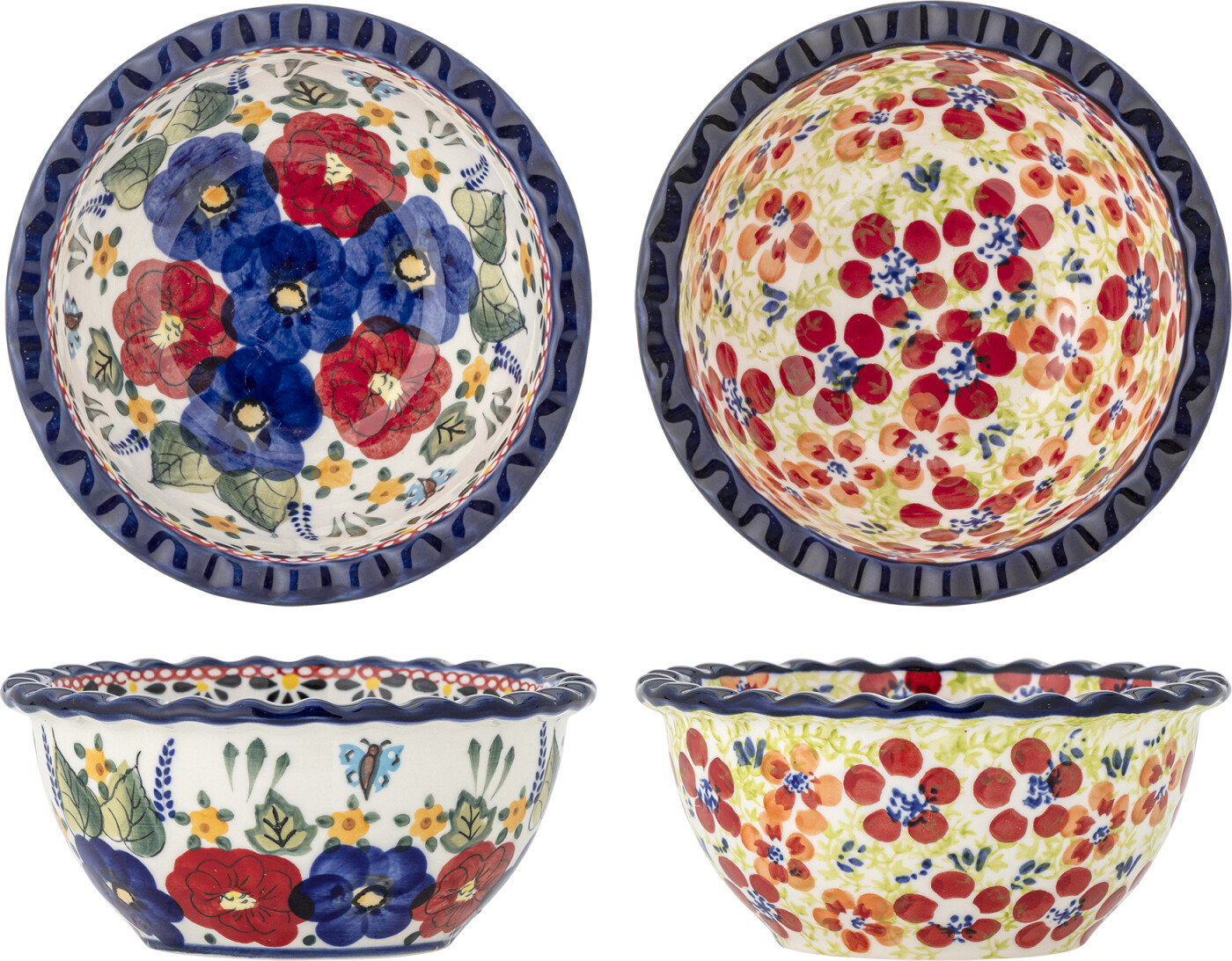 Bloomingville - Florist Skål, Multifarvet, Stentøj, D13xH6 cm, Set of 2