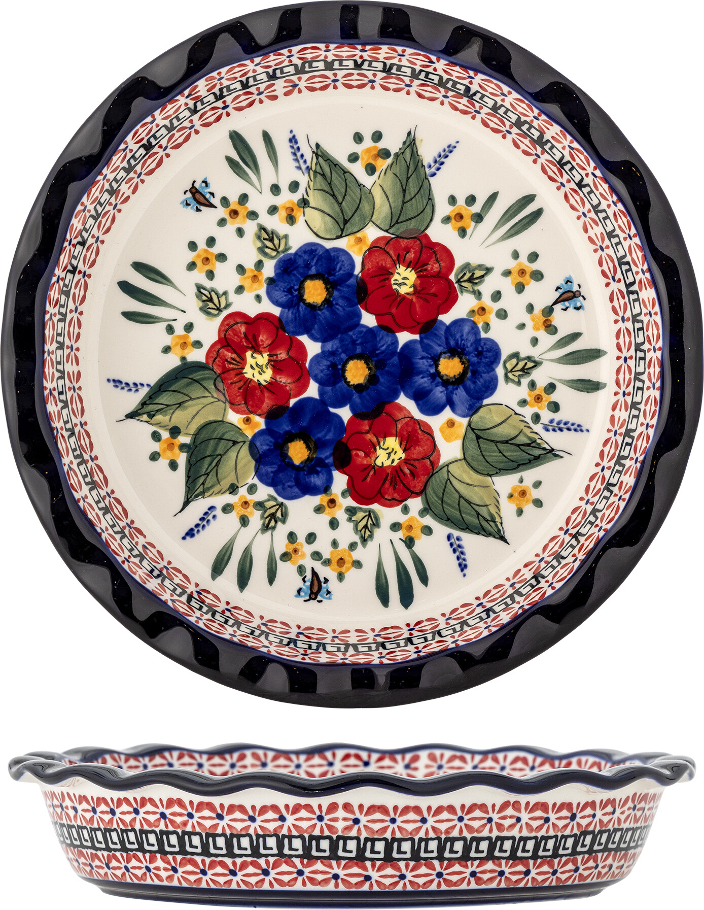 Bloomingville - Florist Skål, Multifarvet, Stentøj, D26,5xH5 cm