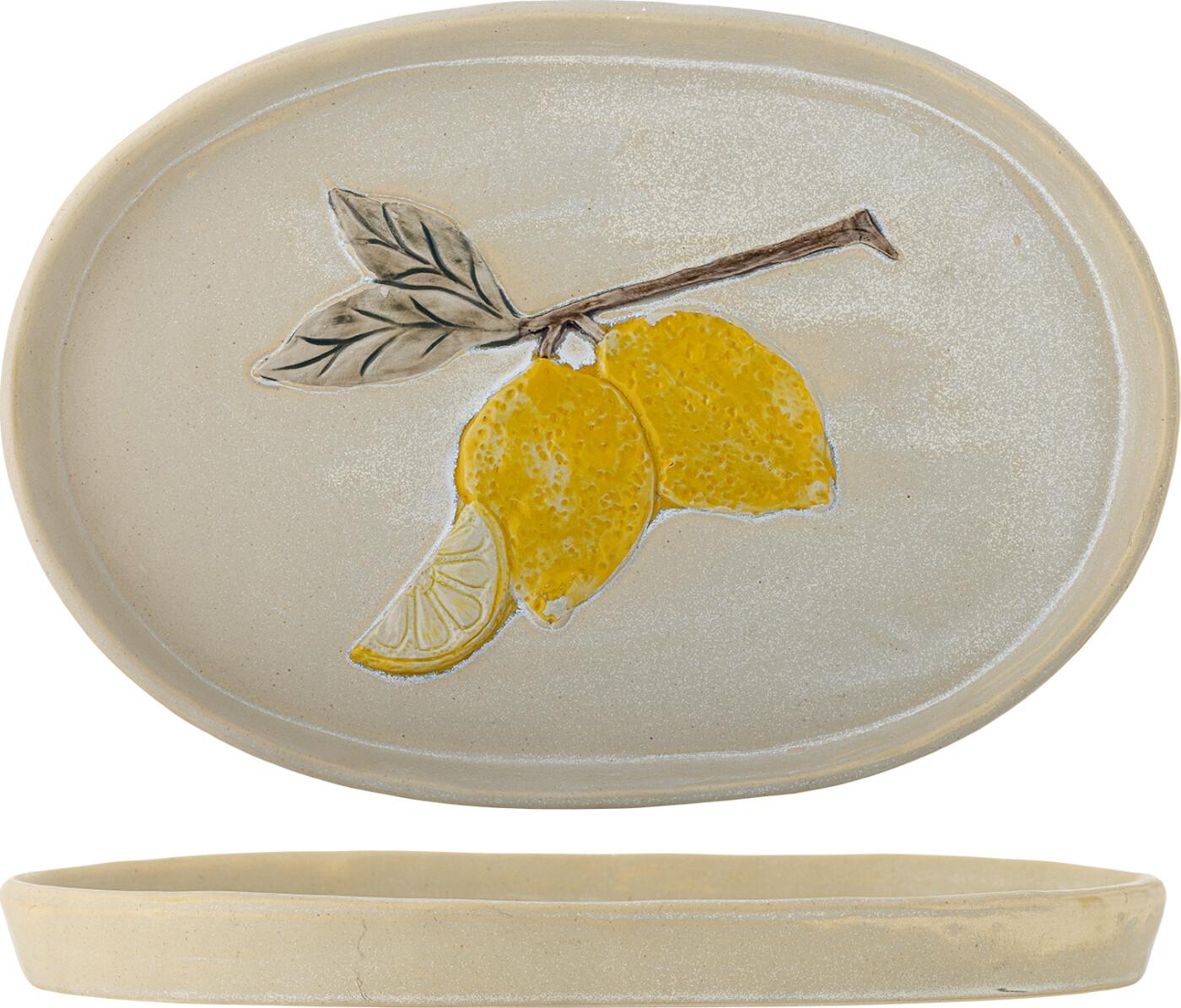 Creative Collection - Hadden Serveringsfad - Gul - Keramik - 36 Cm