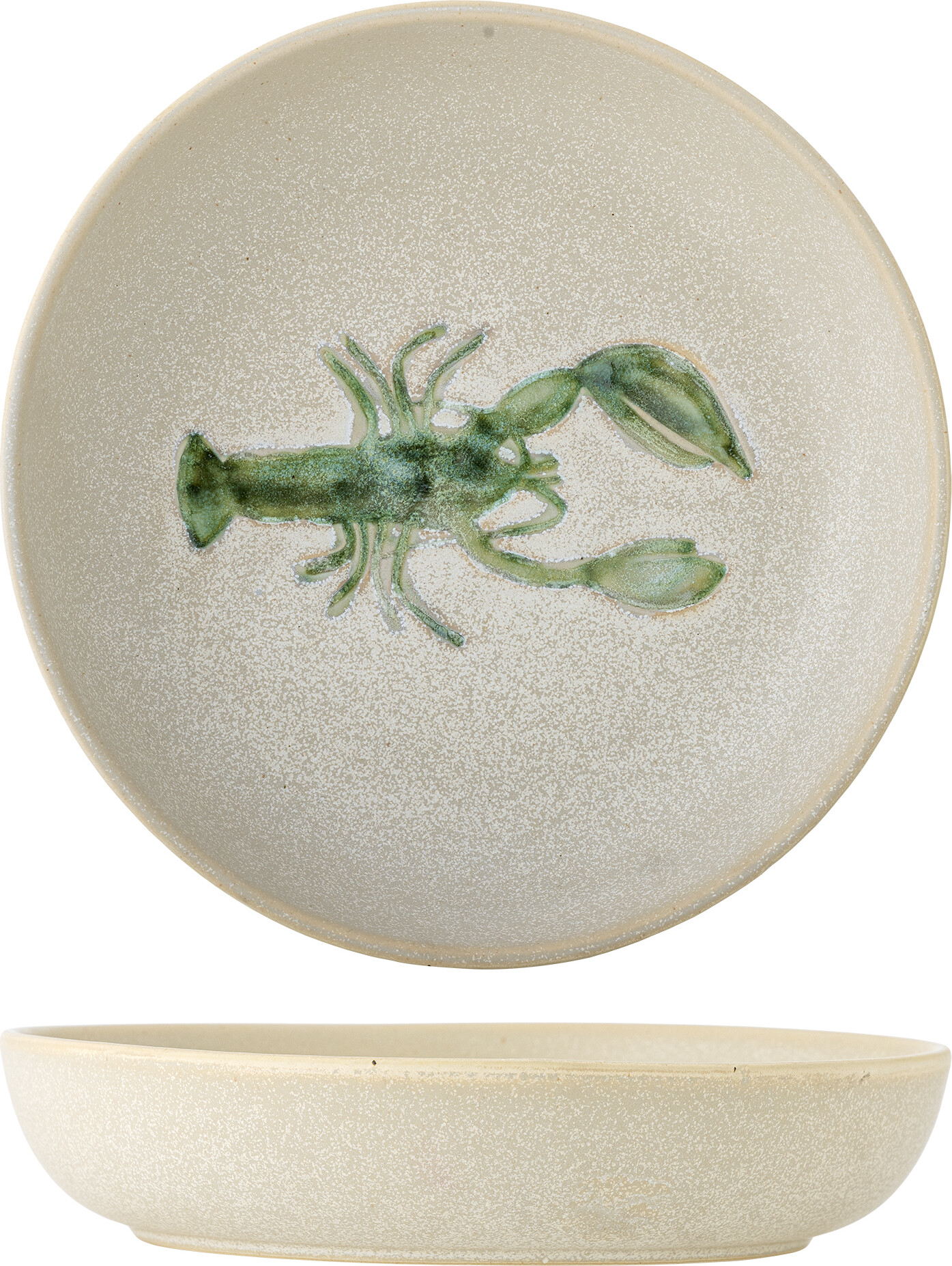 Creative Collection - Hadden Skål - Grøn - Stentøj - 29 Cm
