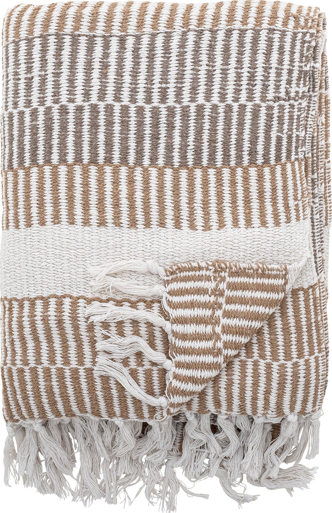 Creative Collection - Isnel Plaid - Bomuld - 160x130 Cm - Natur