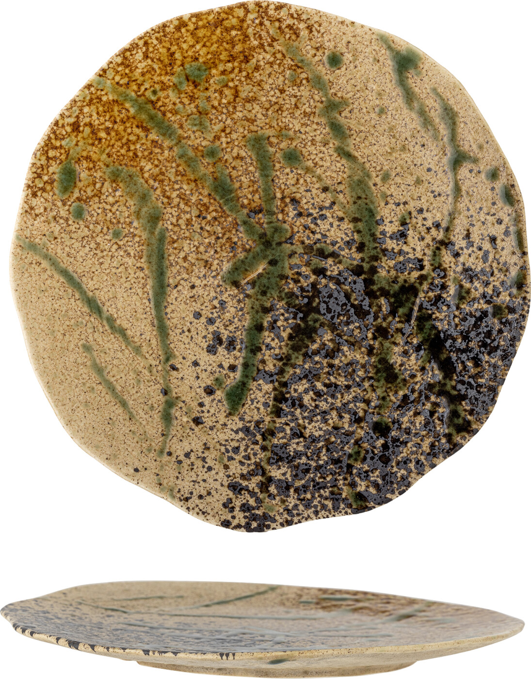 Bloomingville - Larken Tallerken, Multifarvet, Stentøj, D27xH2,5 cm