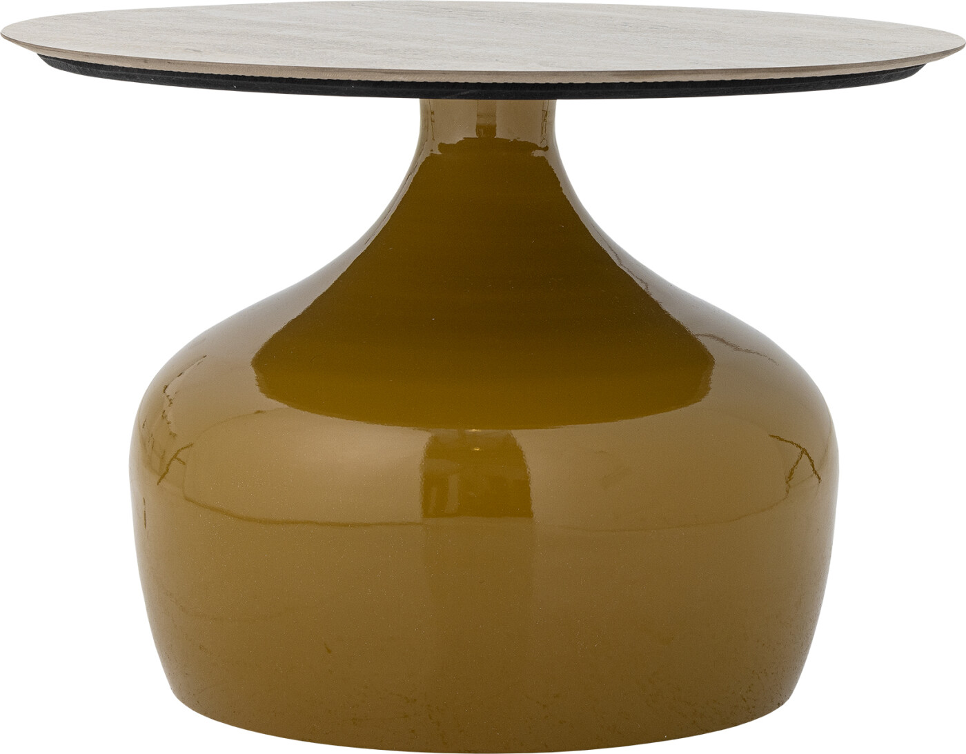 Creative Collection - Lecco Sofabord - Rundt ø 60 Cm - Gul - Metal
