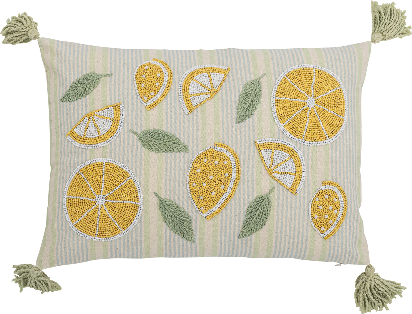 Creative Collection - Lemon Pyntepude - Gul - Bomuld - 50x35 Cm