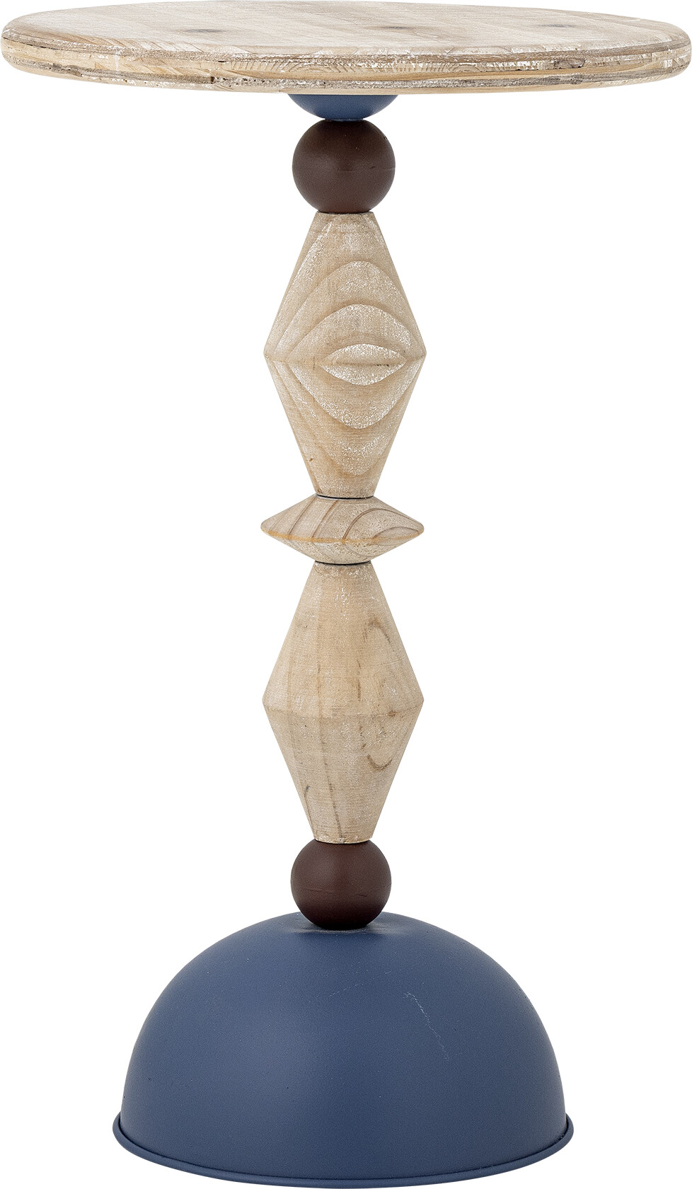 Creative Collection - Mannelli Sidebord - Blå - Fyrretræ - Rundt
