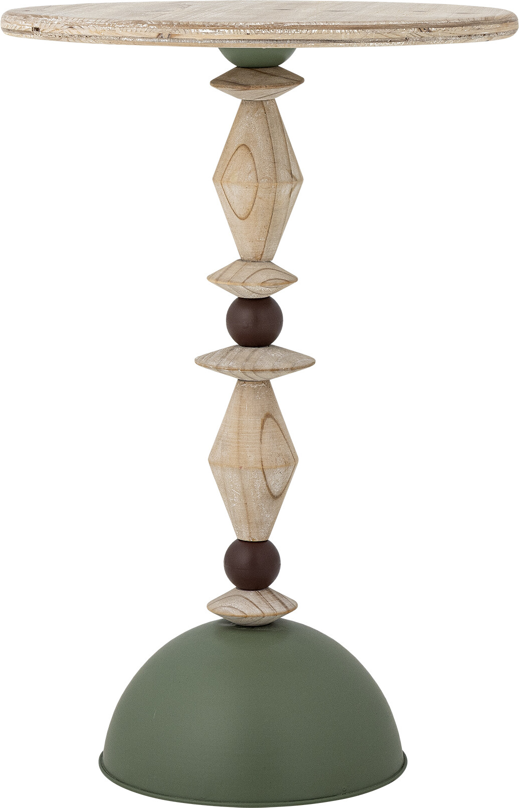 Creative Collection - Mannelli Sidebord - Grøn - Fyrretræ - Rundt