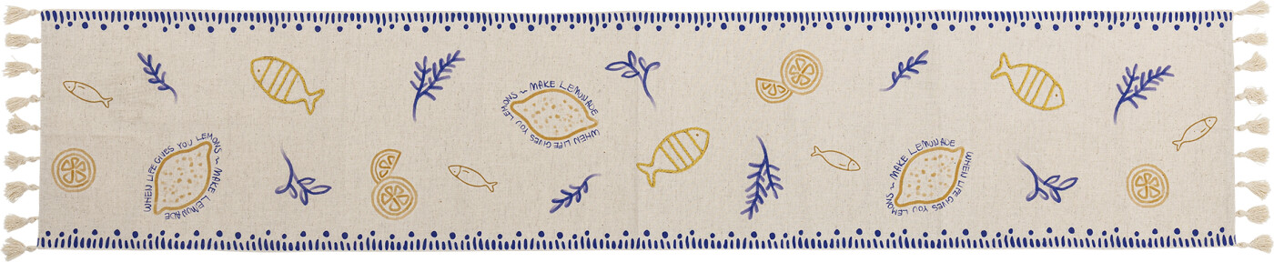 Creative Collection - Maxima Bordløber - Blå - Bomuld - 180x35 Cm