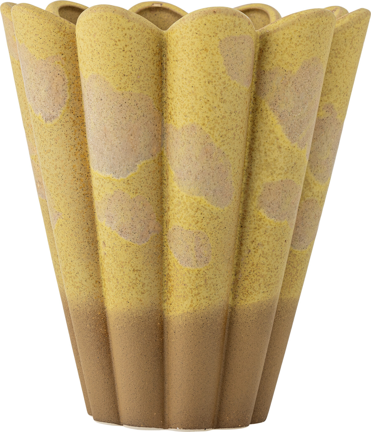 Creative Collection - Penn Vase - Gul - Stentøj - 29x25,5 Cm