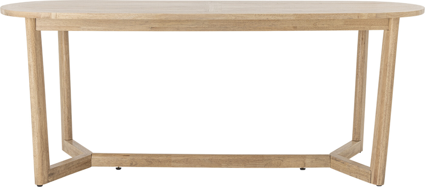 CREATIVE COLLECTION Serrone spisebord, rektangulær - natur gummitræ (200x100)
