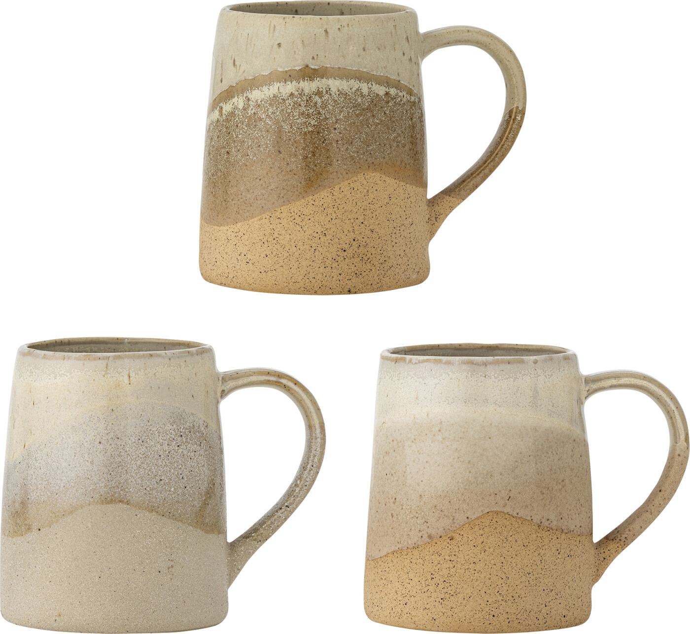 Creative Collection - Soleia Krus - Brun - Stentøj Keramik - Sæt Med 3 Stk