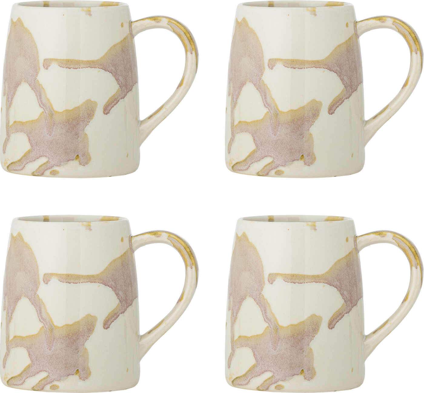 Bloomingville - Winnie Krus, Multifarvet, Stentøj, D9xH10 cm, Set of 4