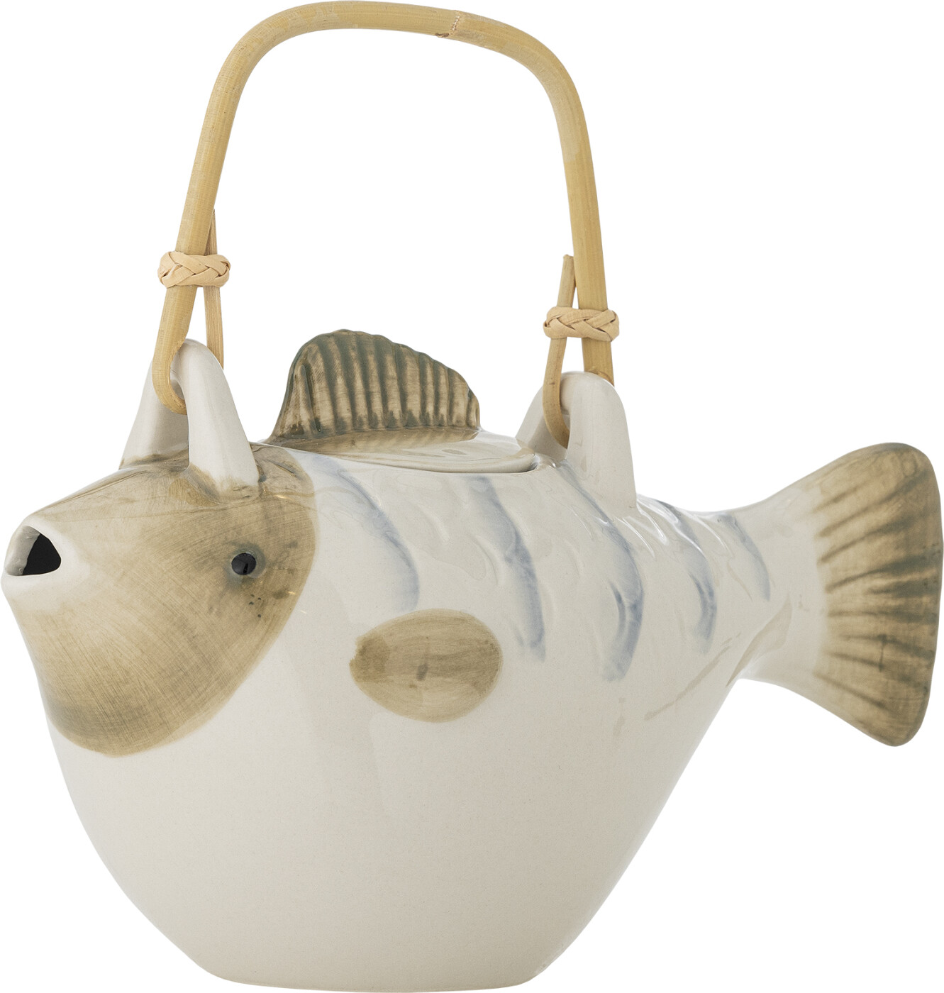 Bloomingville - Wrenna Tekande m/tesi, Grå, Stentøj, L24xH13,5xW13 cm