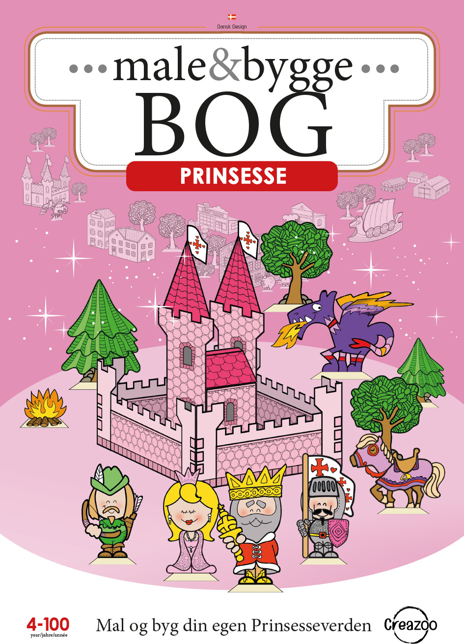 Creazoo Male Og Byggebog A4 Prinsesser - Bog