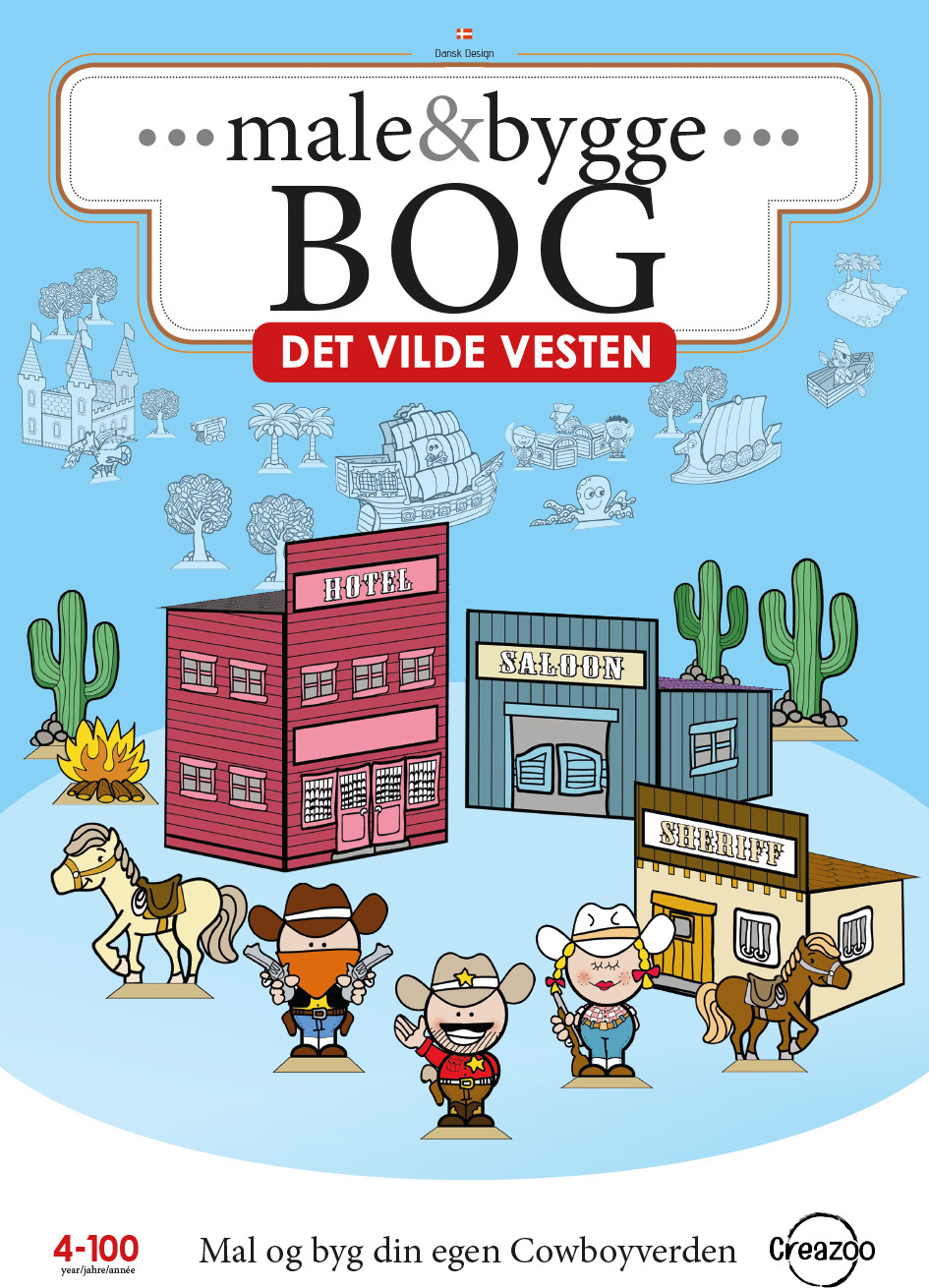 Creazoo Male Og Byggebog A4 Vilde Vesten - Bog