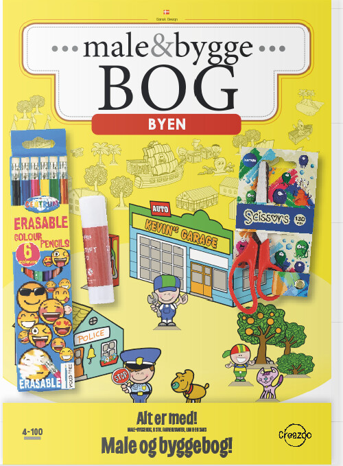 Creazoo Male Og Byggebog Sæt Byen
