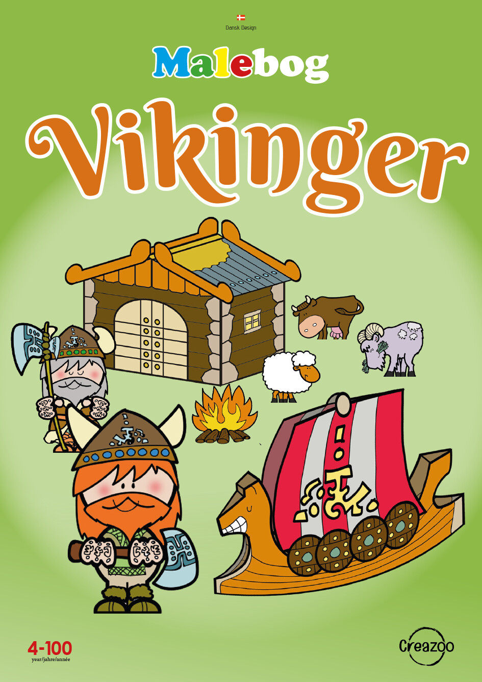 Creazoo Malebog Vikinger A4 16 Sider - Bog