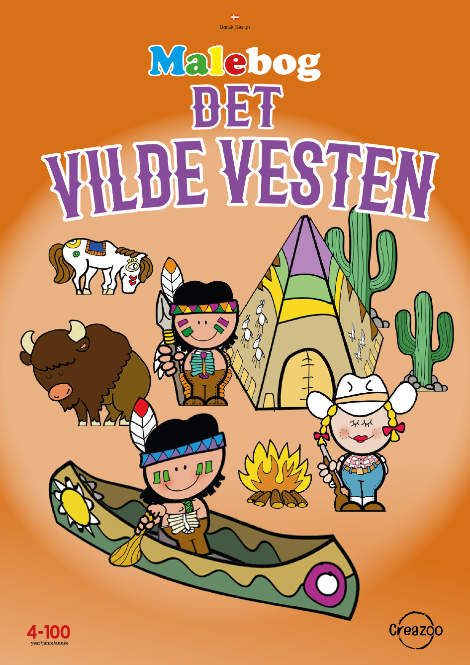 Creazoo Malebog Vilde Vesten A4 16 Sider - Bog