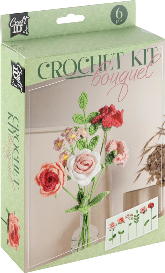 Hæklekit - Blomster Buket - Pink - Craft Id