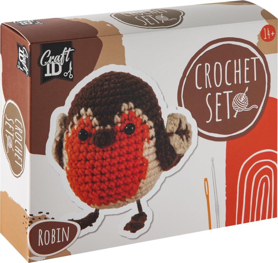 Hæklekit - Diy - Rødkælk Fugl - Craft Id