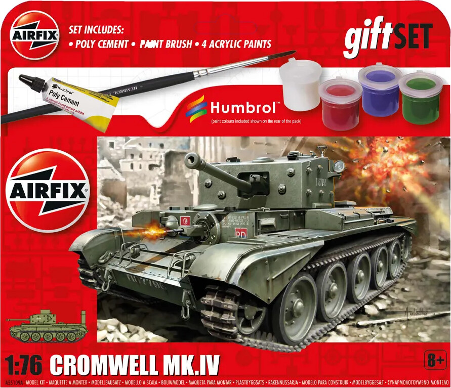 Airfix - Cromwell Mk.iv Model Tank Byggesæt Inkl. Maling - 1:76 - A55109a