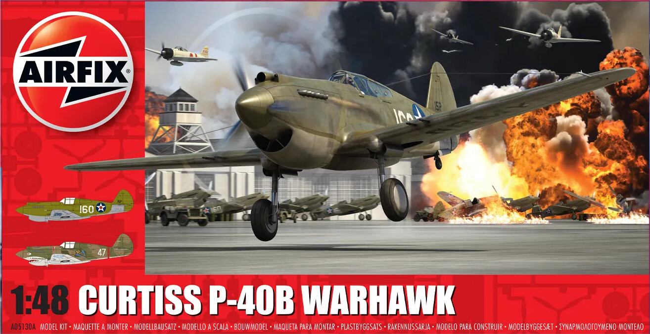 Se Airfix - Curtiss P-40b Warhawk Fly Byggesæt - 1:48 - A05130a hos Gucca.dk